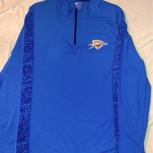 OKLAHOMA CITY THUNDER- Long Sleeve Pullover-adult XL. TX3 DRY FIT MATERIAL.